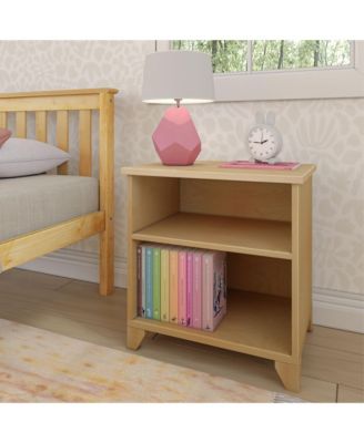 Max and Lily Classic Wood Nightstand with Shelves, Kids Bedside Table/End Table, Small Nightstand for Bedroom