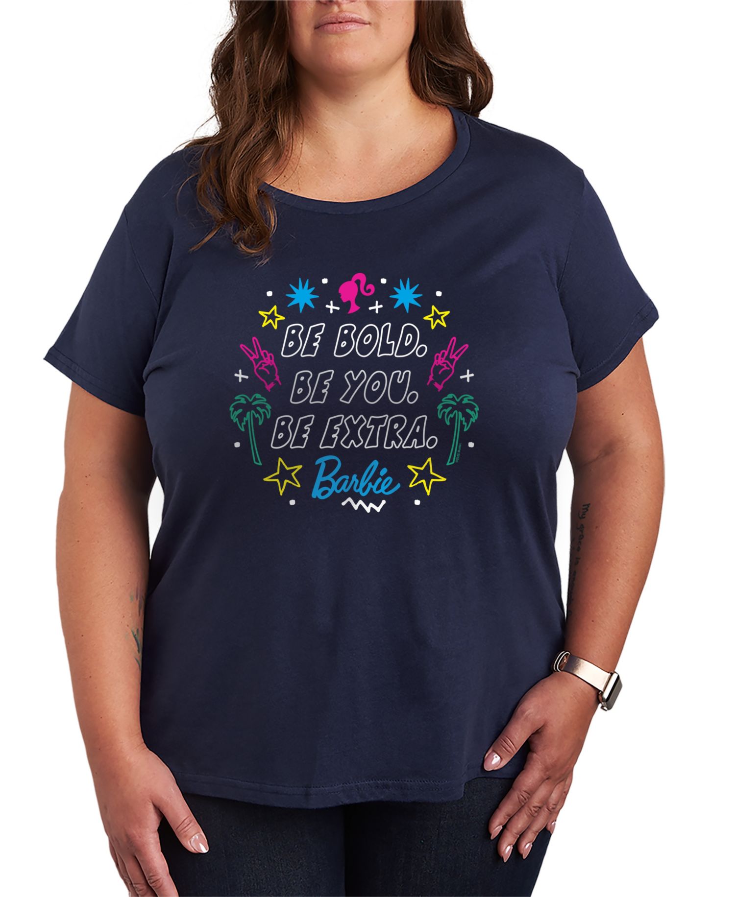 Plus Size Barbie be Bold Short-Sleeve Graphic T-Shirt