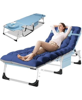 Heavy Duty 3-in-1 Folding Camping Cot with Mattress and Carry Bag. 75"x27" 1200D Double-Layer Bed for Home, Office, or Travel