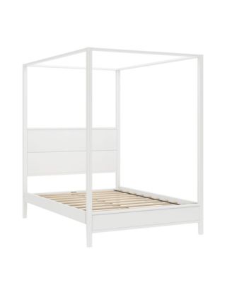 Max And Lilly Haven Canopy Bed with Square Post and Wood Headboard (Full), Blonde