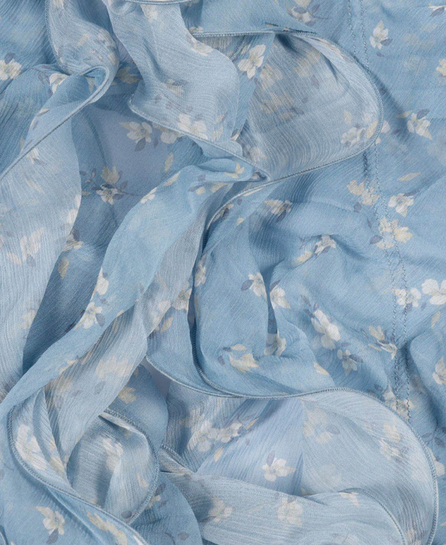 Floral Double Ruffle Scarf