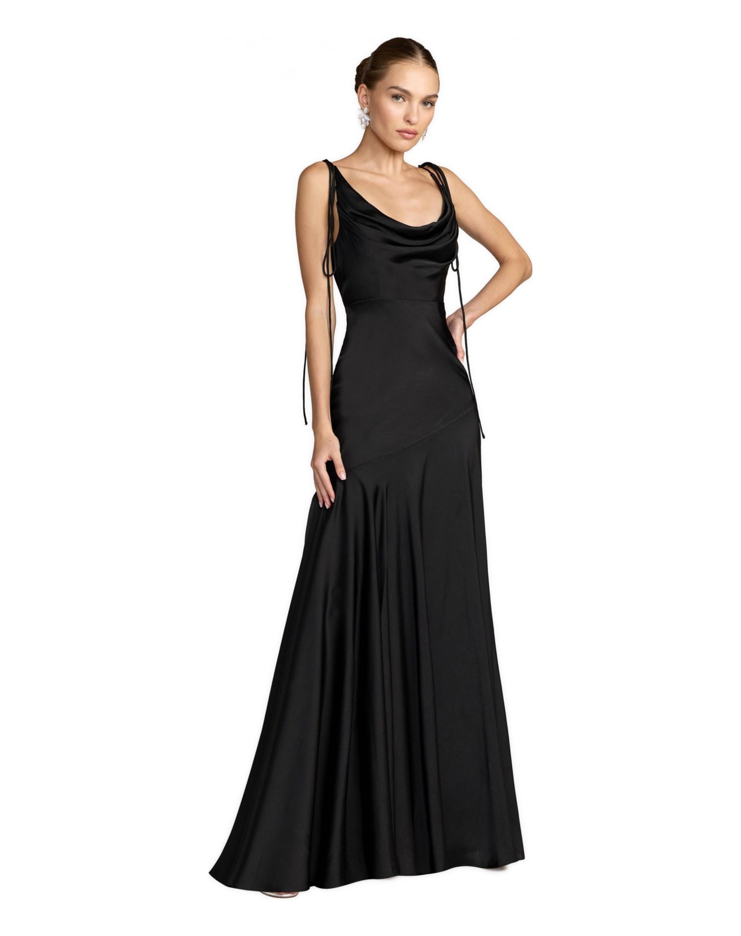 Women's Charmeuse Cowl Neck Slip Gown