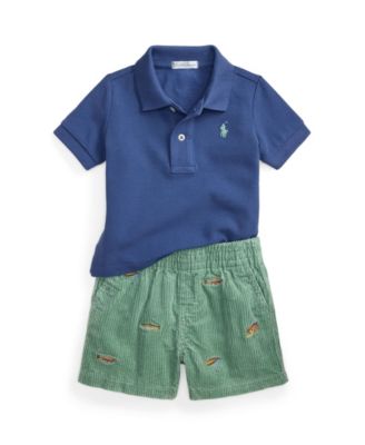 Baby Boys' Mesh Polo Shirt and Shorts, 2-Piece Set
