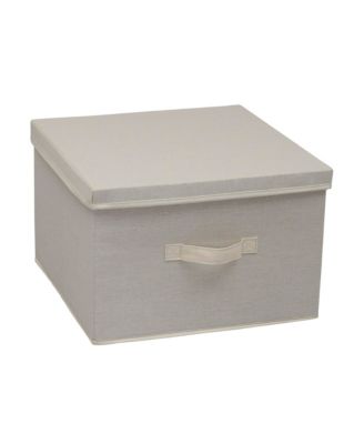 Square Storage Box With Lid, 15"x15"x10"