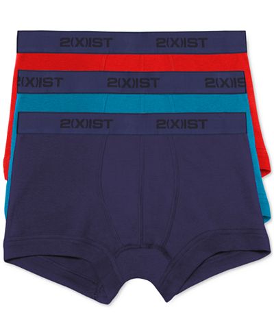2(x)ist Men's Essential No-Show Trunks 3-Pack