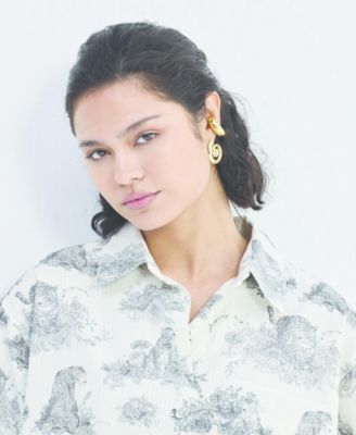 Women's Oversized High-Low Shirt in Animal print