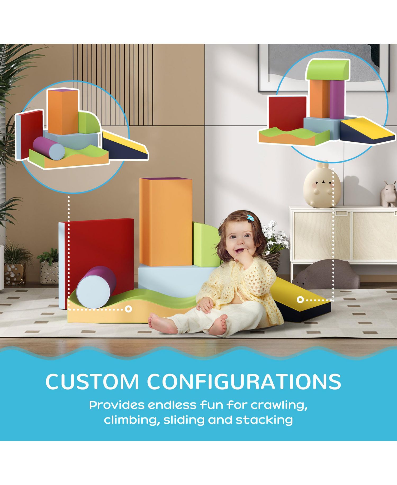 Ages 1-3 7-Piece Soft Climbing Playset