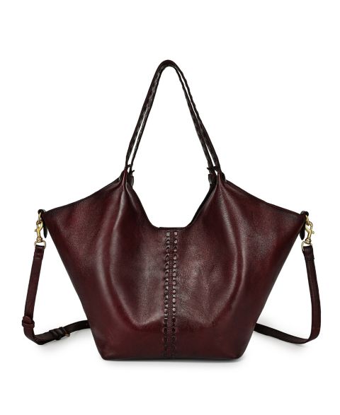 Женская сумка OLD TREND Wisteria Small Handwoven Tote Handbag, цвет: Бордовый красный