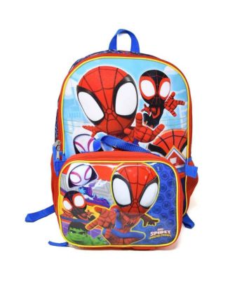 The Amazing Spidey & Friends 16" Shoulder Backpack for School with Rectangular Lunch Bag