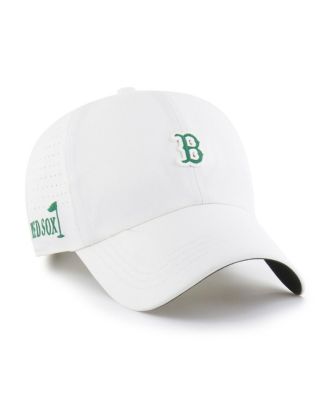Men's White Boston Red Sox Elevated Greens Clean Up Adjustable Hat