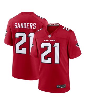Men's Deion Sanders Red Atlanta Falcons Retired Player Game Jersey