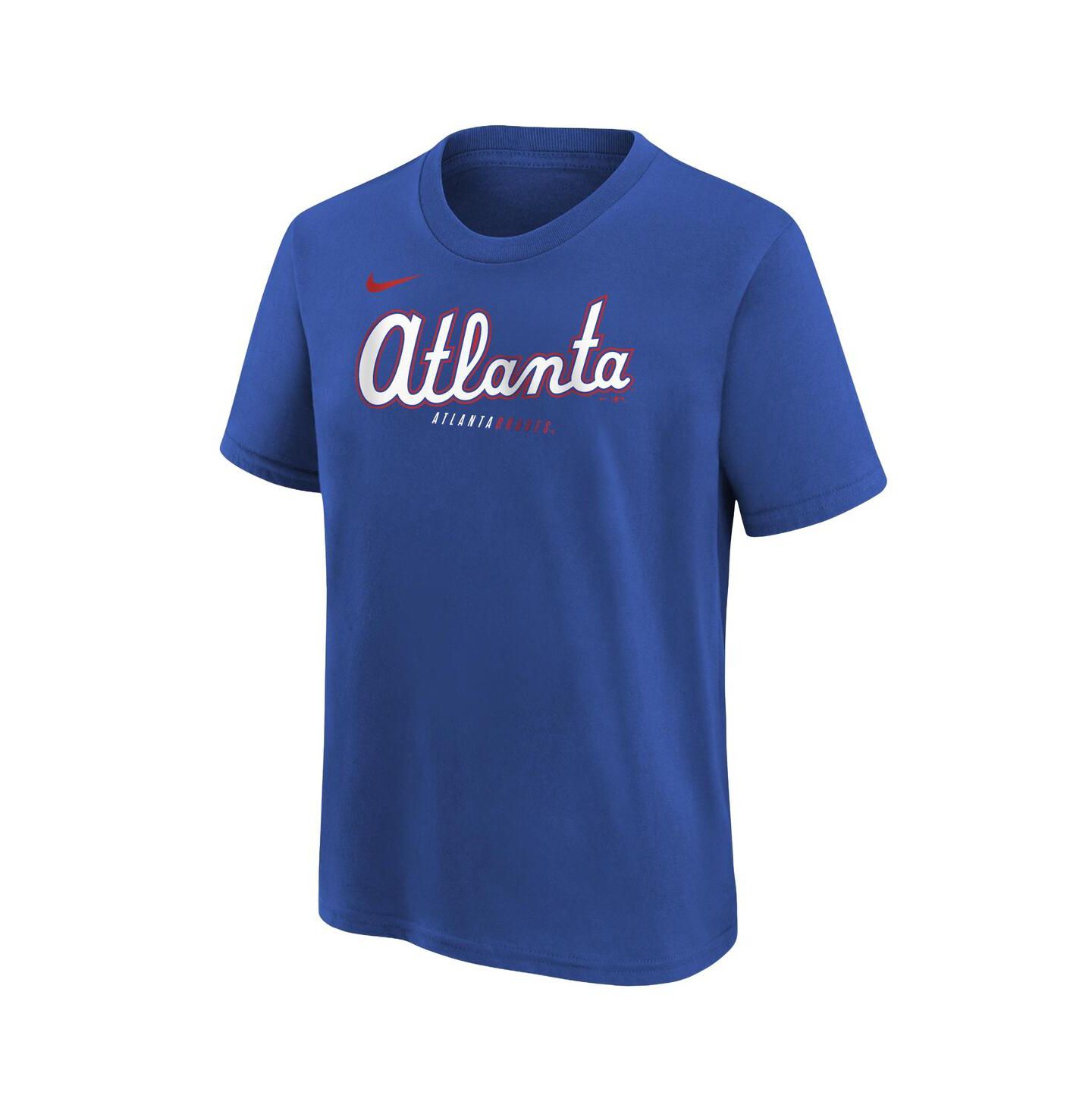 Детская футболка Nike Royal Atlanta Braves 2026 City Connect Wordmark — фото 3