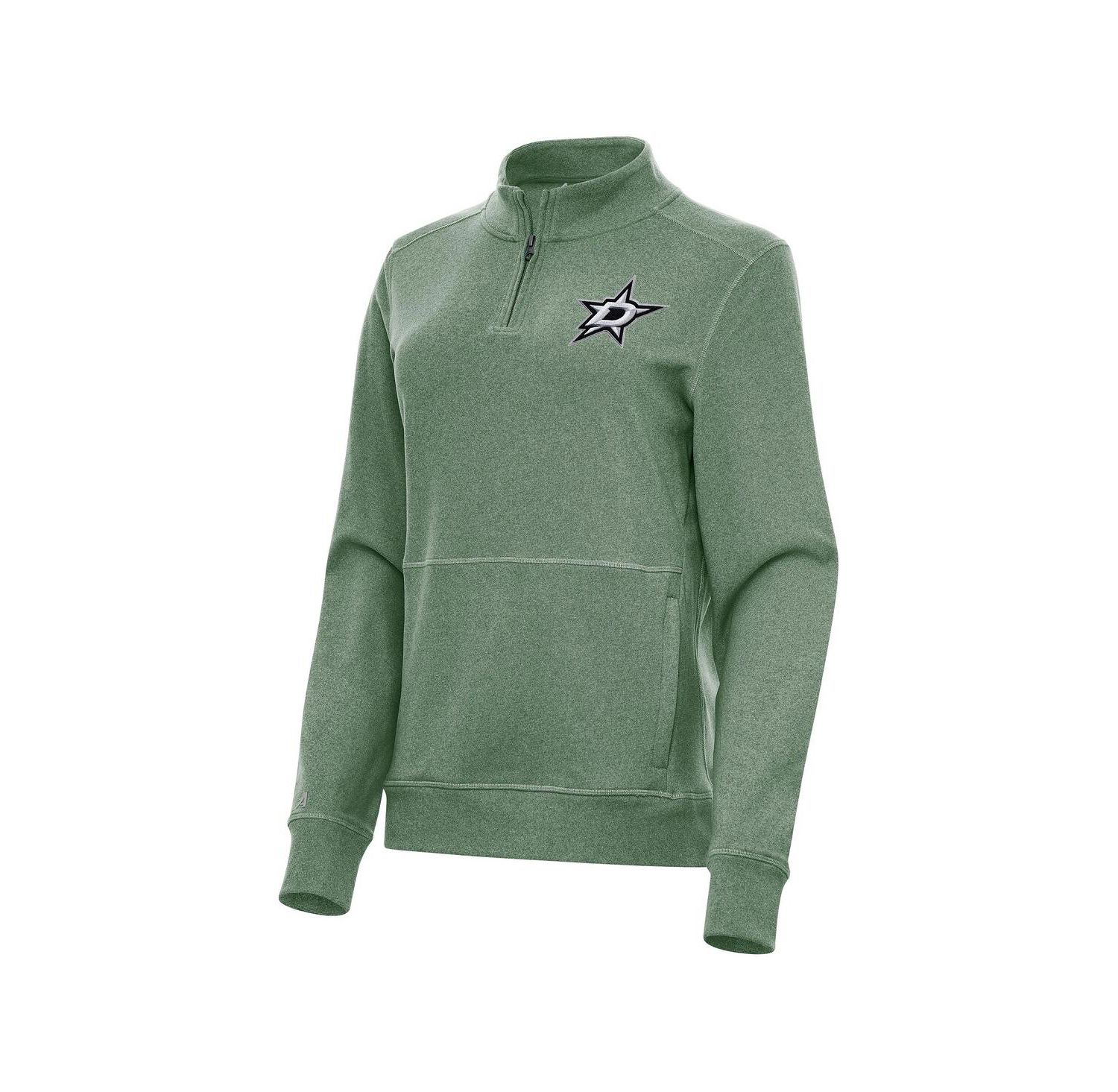 Women's Hunter Green Dallas Stars Crush Quarter-Zip Fleece Sweatshirt