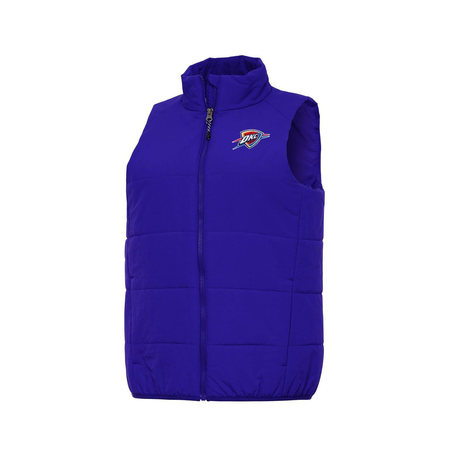 Женский жилет Antigua Blue Oklahoma City Thunder Experience Full-Zip Vest — фото 1