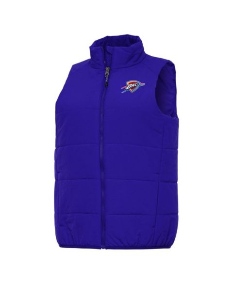 Женские жилеты Antigua Women's Blue Oklahoma City Thunder Experience Full-Zip Vest