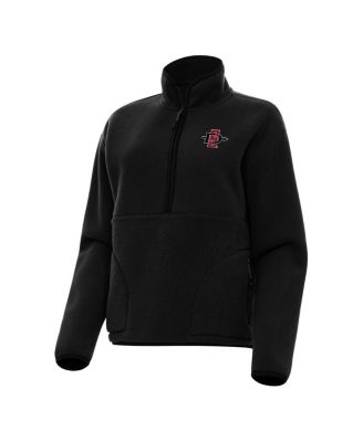 Women's Black San Diego State Aztecs Figure Half-Zip Pullover Sweatshirt