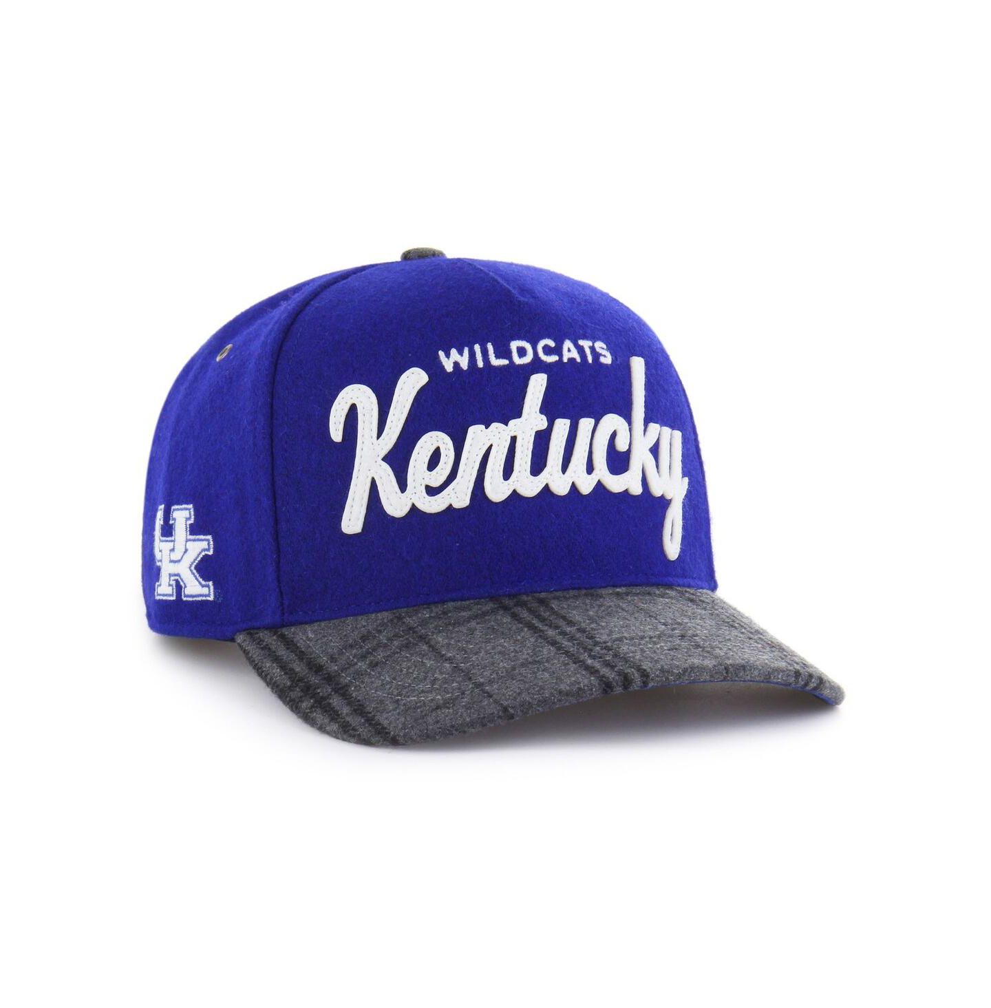 Кепка '47 Brand Royal Kentucky Wildcats Windowpane Plaid Collection Hitch Adjustable Hat — фото 1