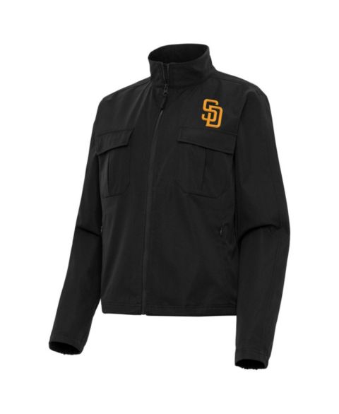 Женские куртки Antigua Women's Black San Diego Padres Even Par Full-Zip Jacket