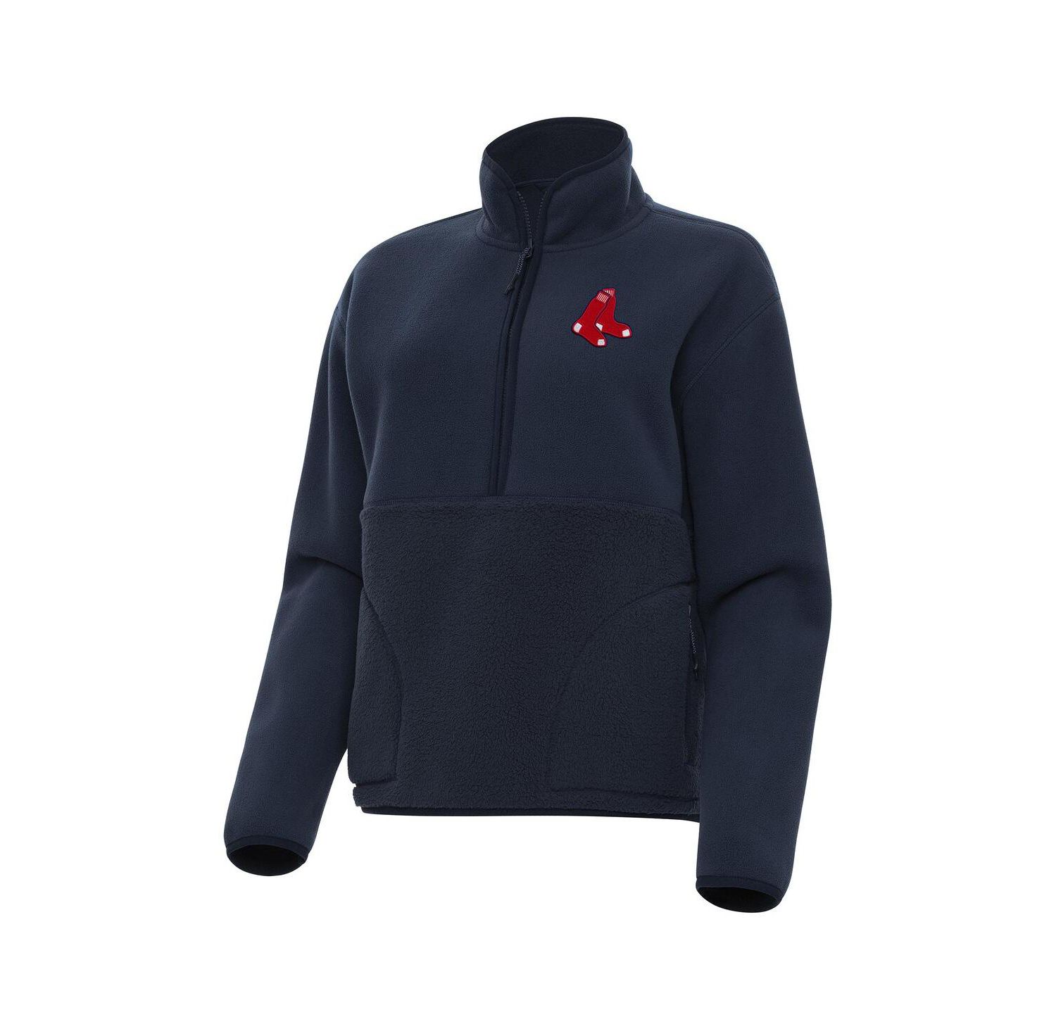 Women's Navy Boston Red Sox Figure Half-Zip Sweatshirt