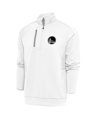 Men's White Golden State Warriors Metallic Logo Generation Quarter-Zip