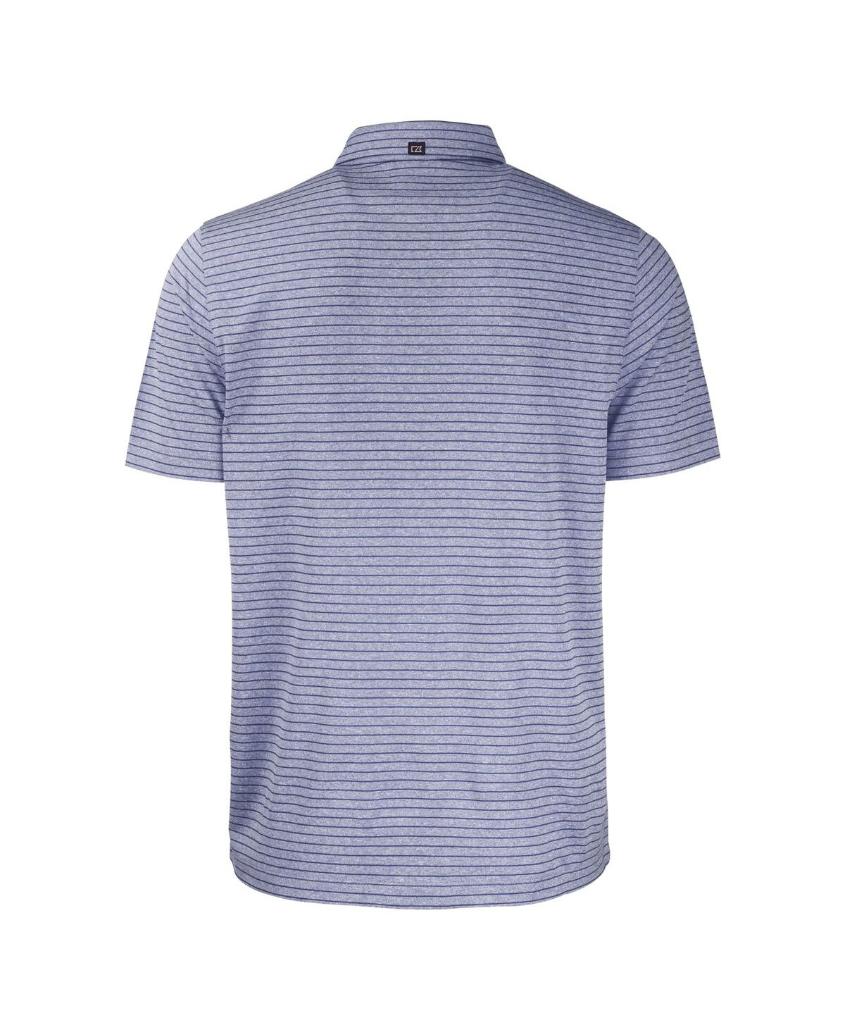 Cutter & Buck Men's Heather Navy Chicago Cubs Forge Eco Heathered Stripe Stretch Polo Shirt