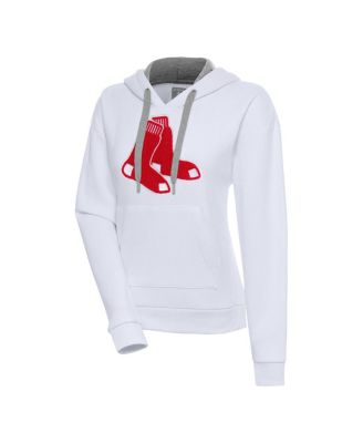 Antigua - Women's White Boston Red Sox Victory Pullover Hoodie White