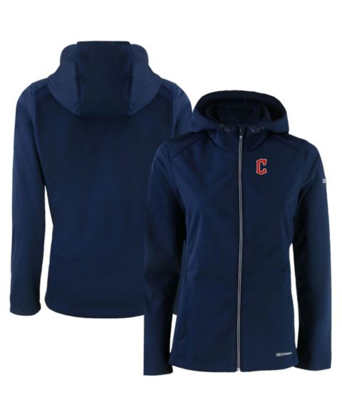 Женские куртки Cutter & Buck Women's Navy Cleveland Guardians Evoke Eco Softshell Full-Zip Jacket
