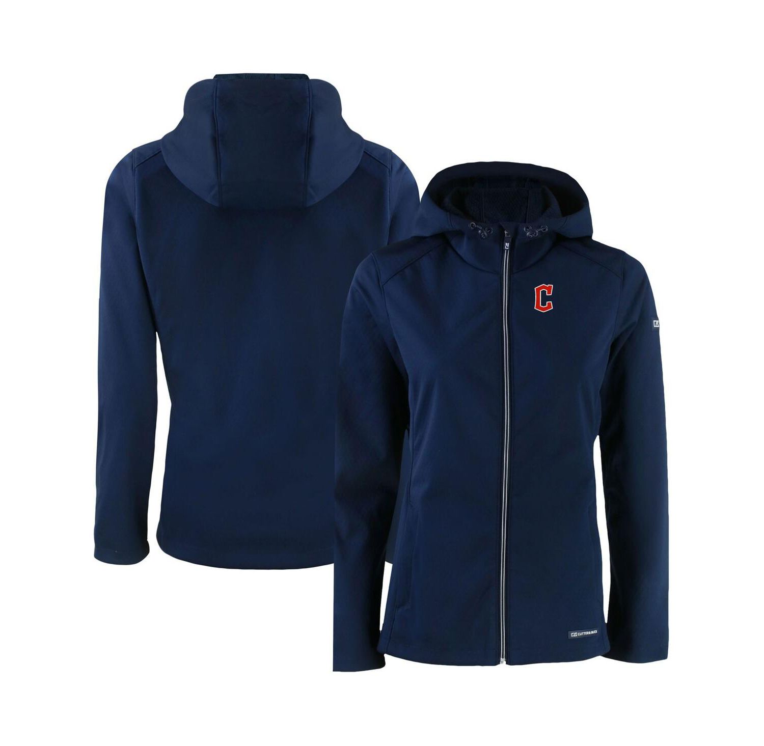 Women's Navy Cleveland Guardians Evoke Eco Softshell Full-Zip Jacket