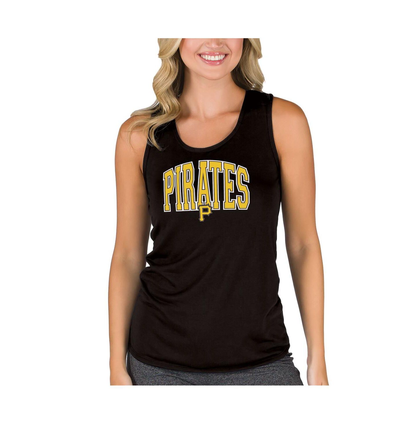 Женский топ Concepts Sport Black Pittsburgh Pirates Marathon Racerback — фото 1
