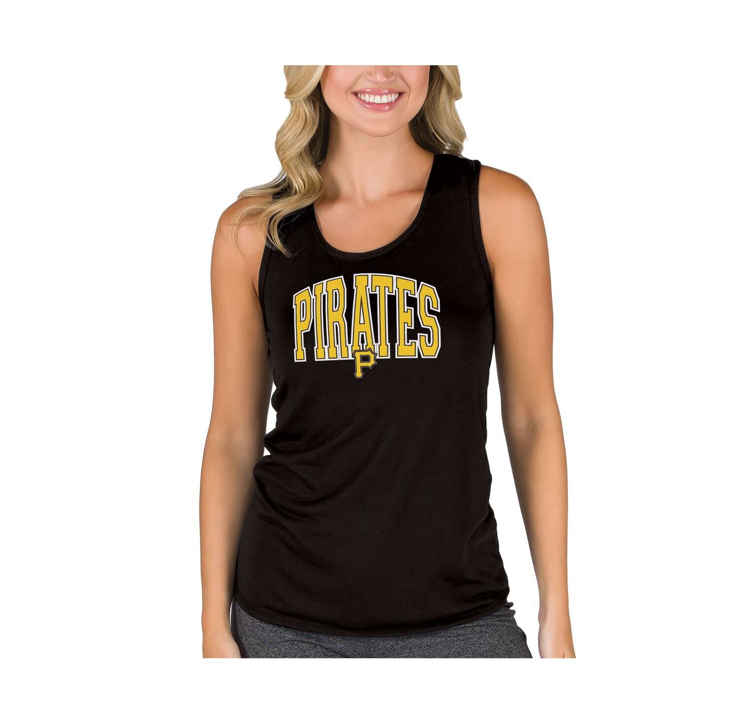 Women's Black Pittsburgh Pirates Marathon Racerback Tank Top
