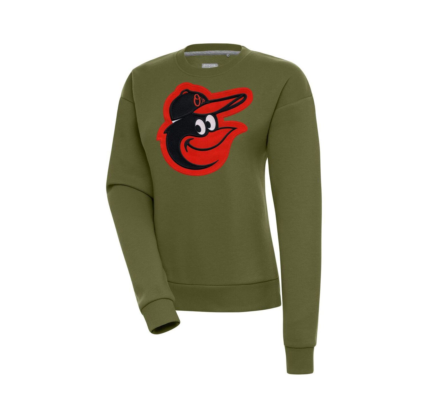 Women's Olive Baltimore Orioles Victory Pullover Sweatshirt