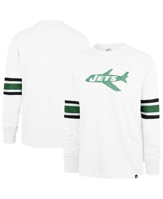 Men's White New York Jets Gridiron Throwback Premier Brex Long Sleeve T-Shirt