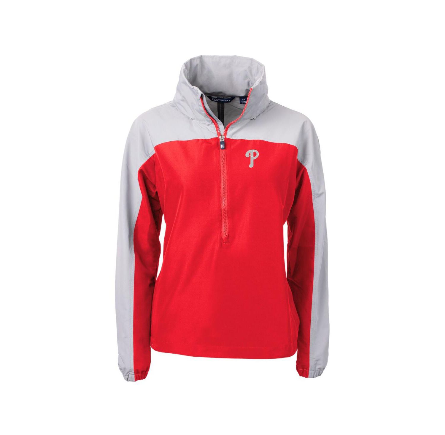Women's Red Philadelphia Phillies Charter Eco Half-Zip Anorak Jacket