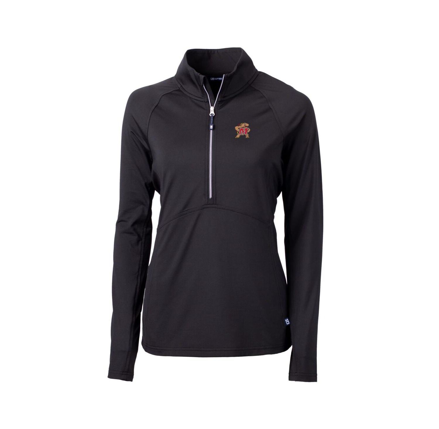 Women's Black Maryland Terrapins Adapt Eco Knit Half-Zip Pullover Jacket
