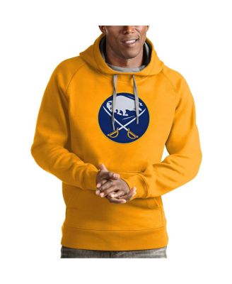 Men's Gold Buffalo Sabres Logo Victory Pullover Hoodie