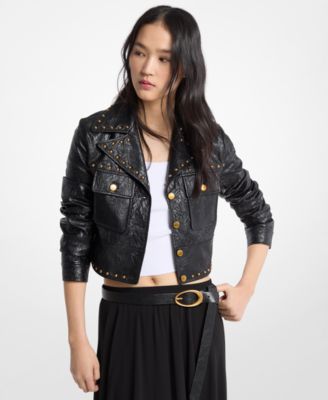 Michael Kors Women's Studded Notch Collar Jacket