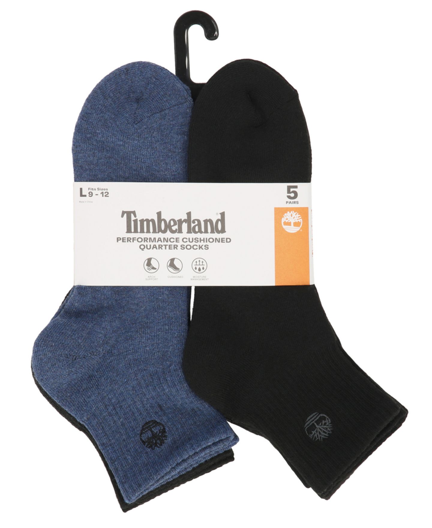 Носки Rivington для мужчин, укороченные, 5 шт. — Timberland, цвет: Чёрный — фото 3