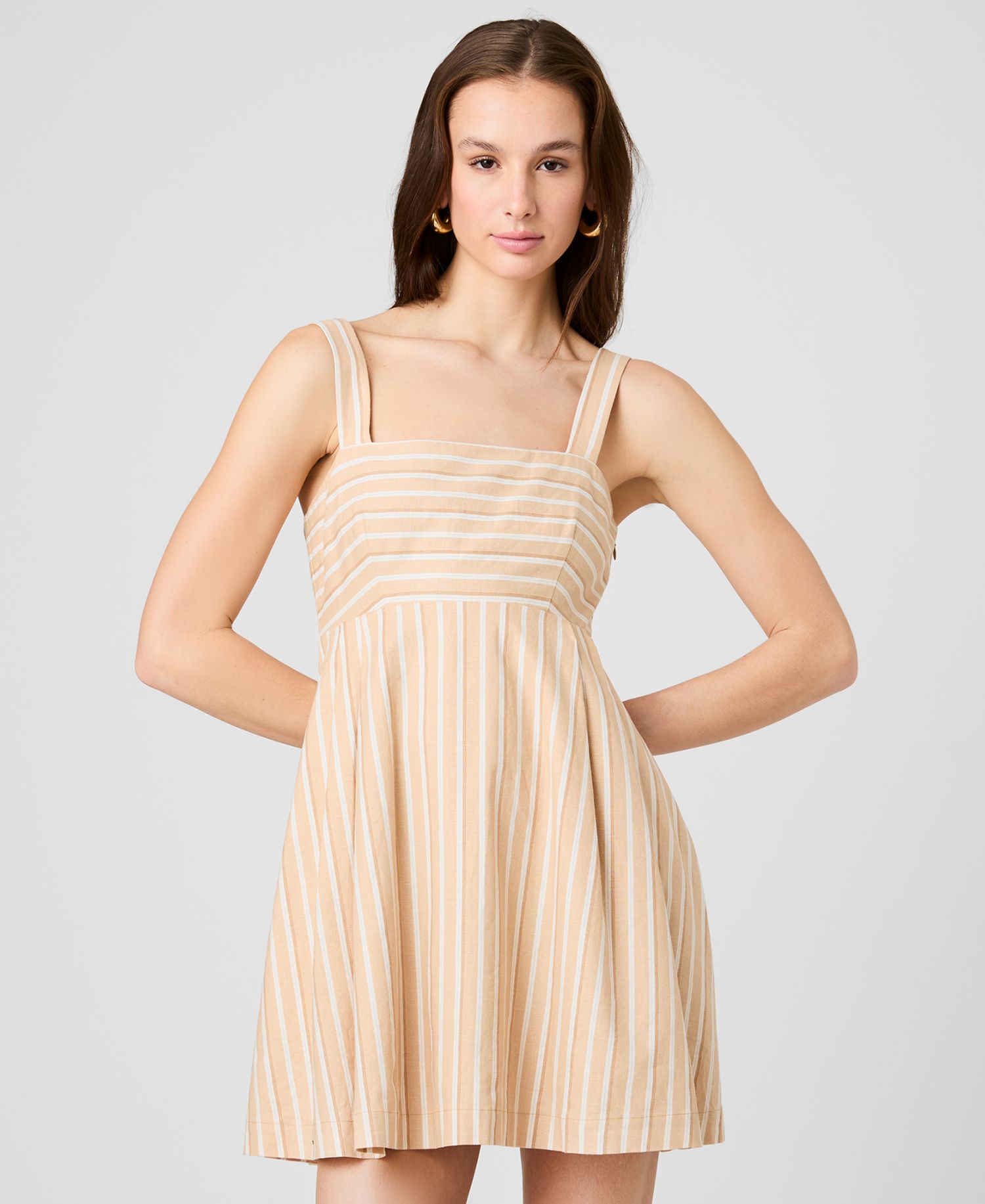 Women's Square Neck Babydoll Mini Dress