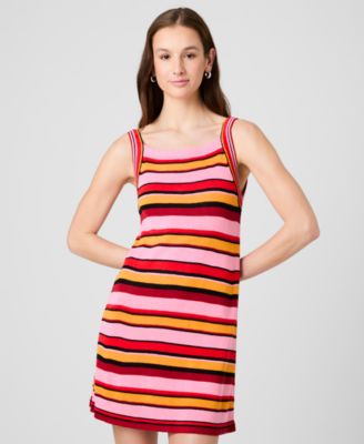 knee length dresses for ladies Motley Mini Dress Red Check