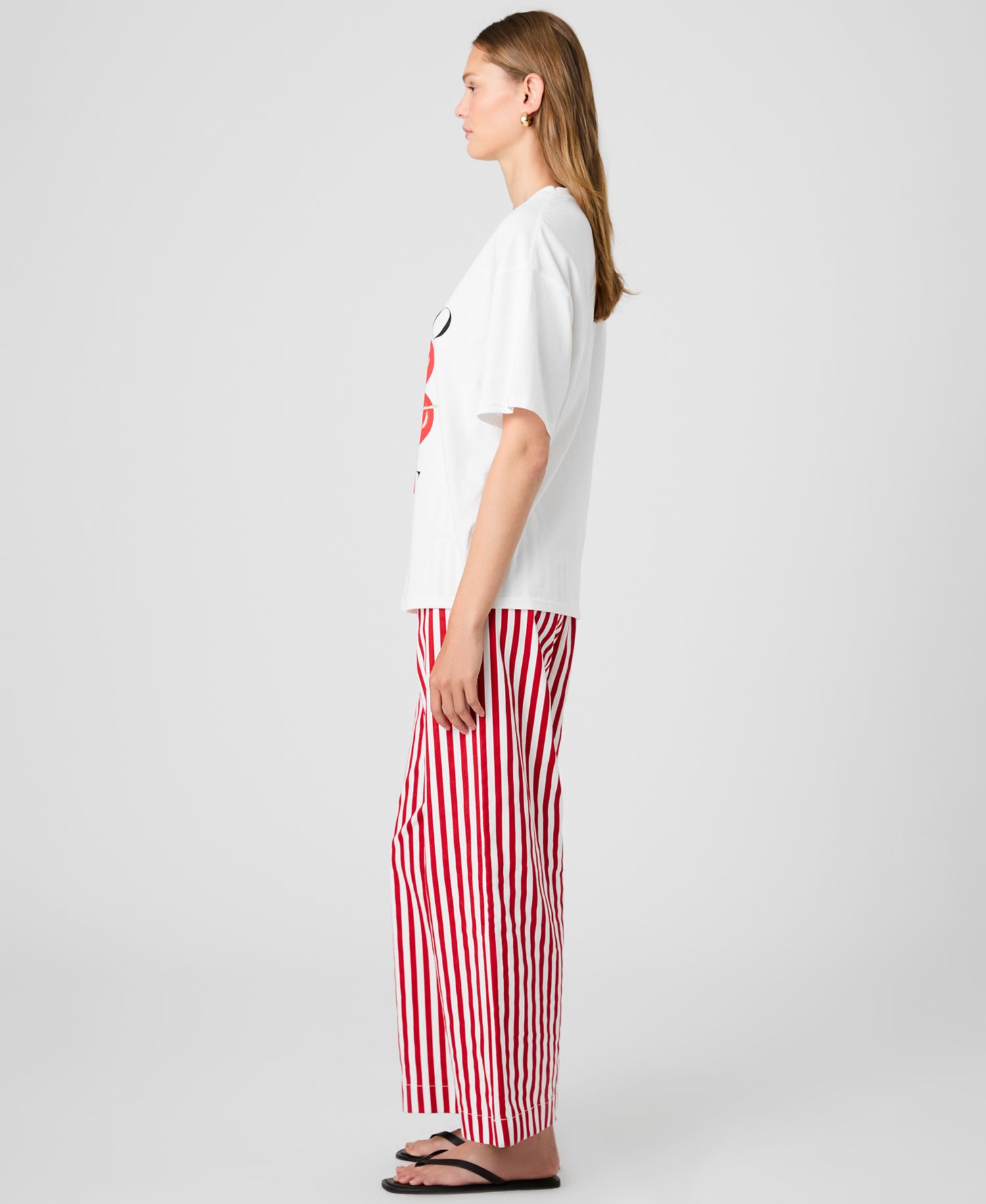 Women's La Tomate Printed Oversized Cotton T-Shirt