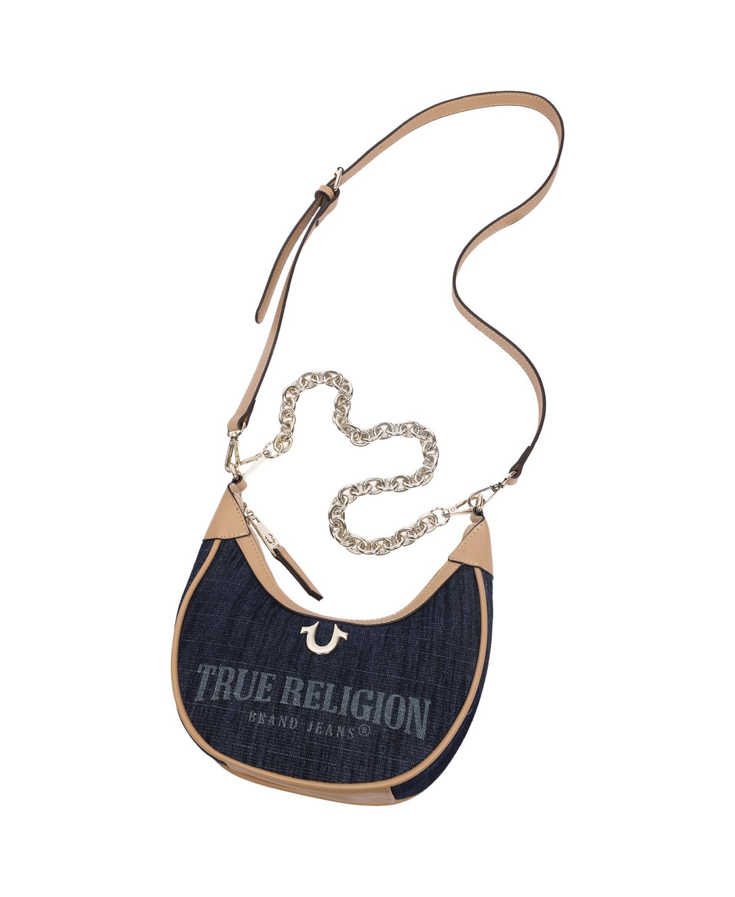 Multi-Strap Denim Shoulder Bag