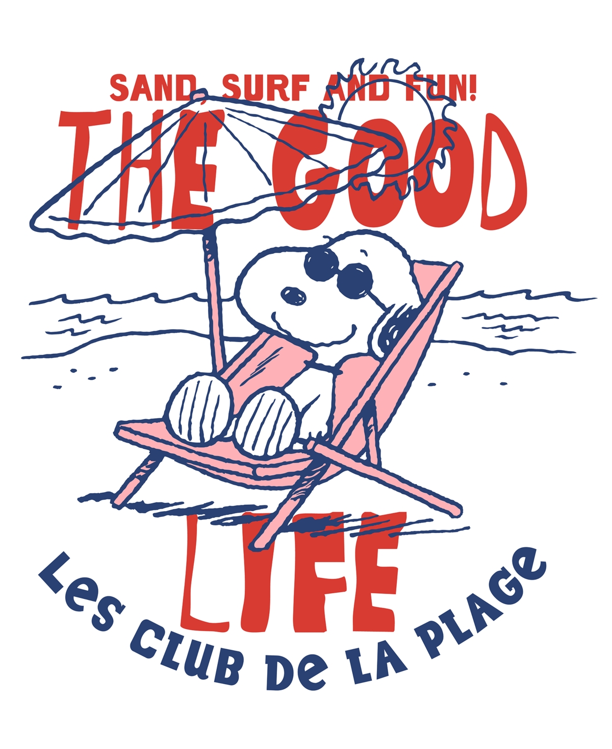 Hybrid Apparel Men's Beach Snoopy Good Life Sleeveless T-Shirt