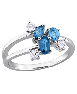 Blue Topaz (5/8 ct. t.w.) Ring in Sterling Silver (Also Available in Amethyst)