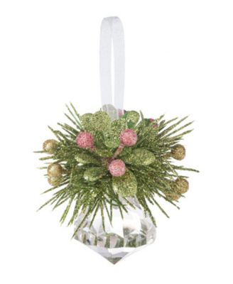 Kissing Krystals Teeny Mistletoe Jewel Ornament - Clear - Pretty in Pink