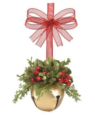 Kissing Krystals Mistletoe Gold Sleigh Bell