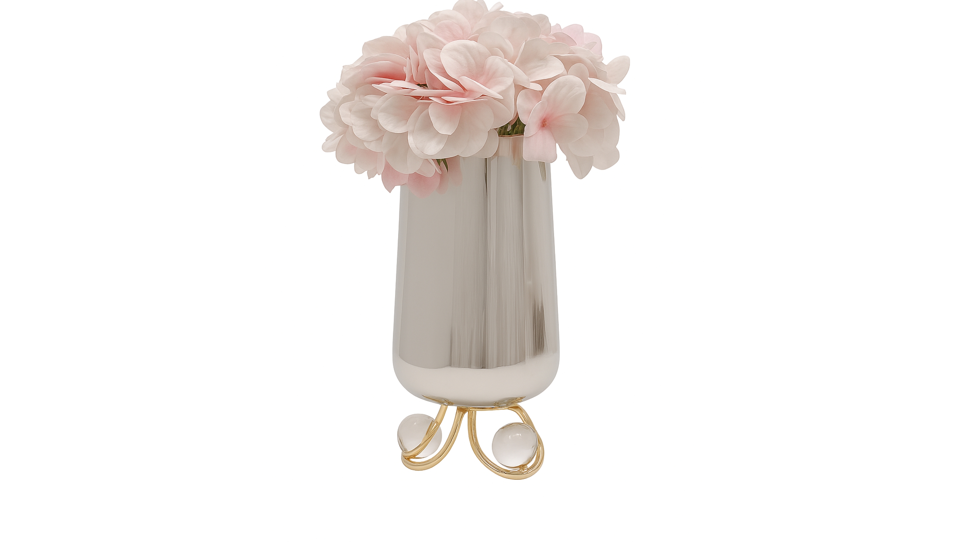 Classic Touch Vase with Clear Ball Base, 10.6"