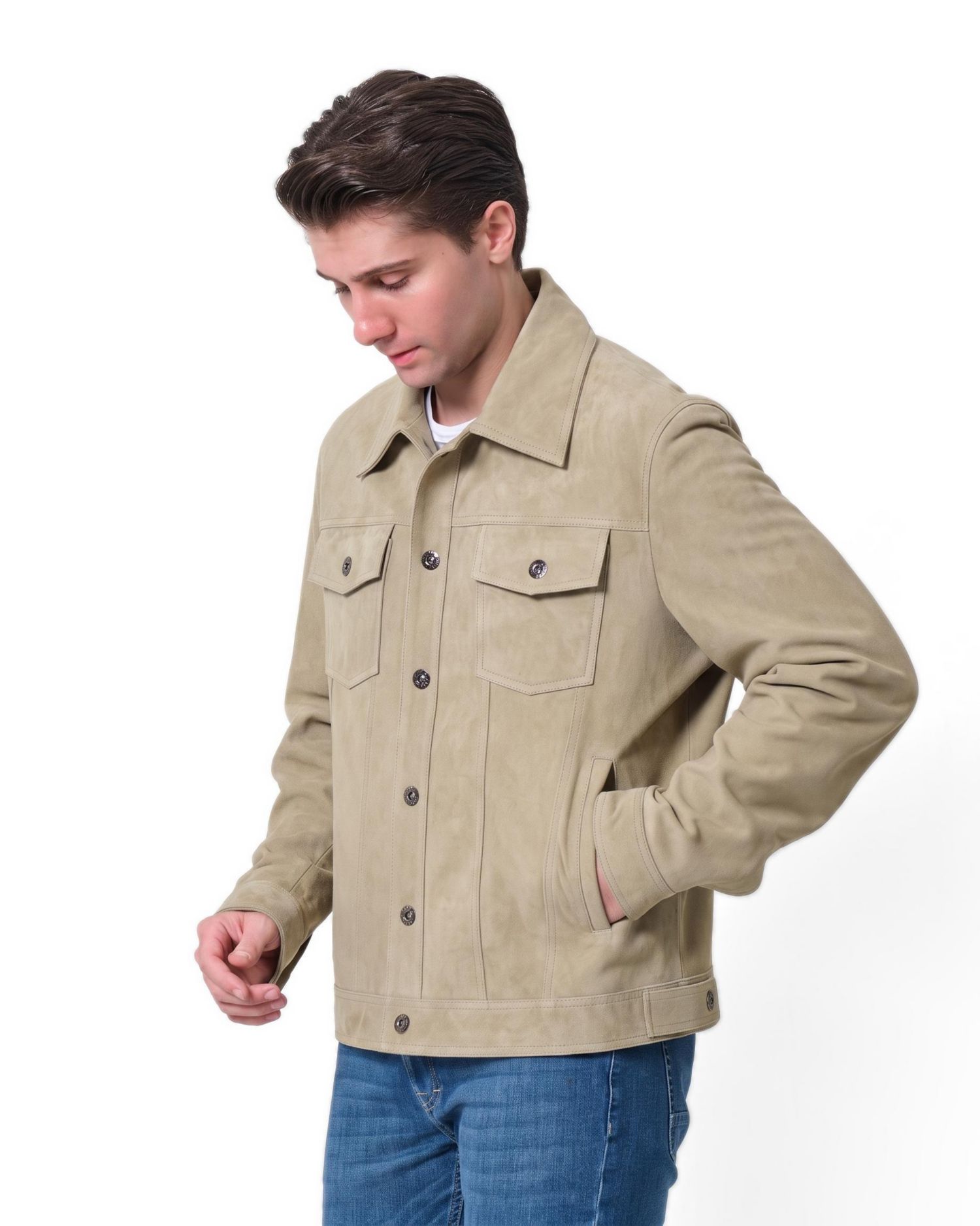 Men's Enzo Suede Shirt Jacket