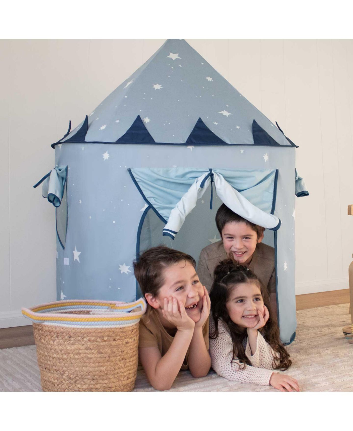 Детские игрушки Tiny Land Starry Blue Foldable 3-Piece Play Tent Set, Ages 3+ — фото 10