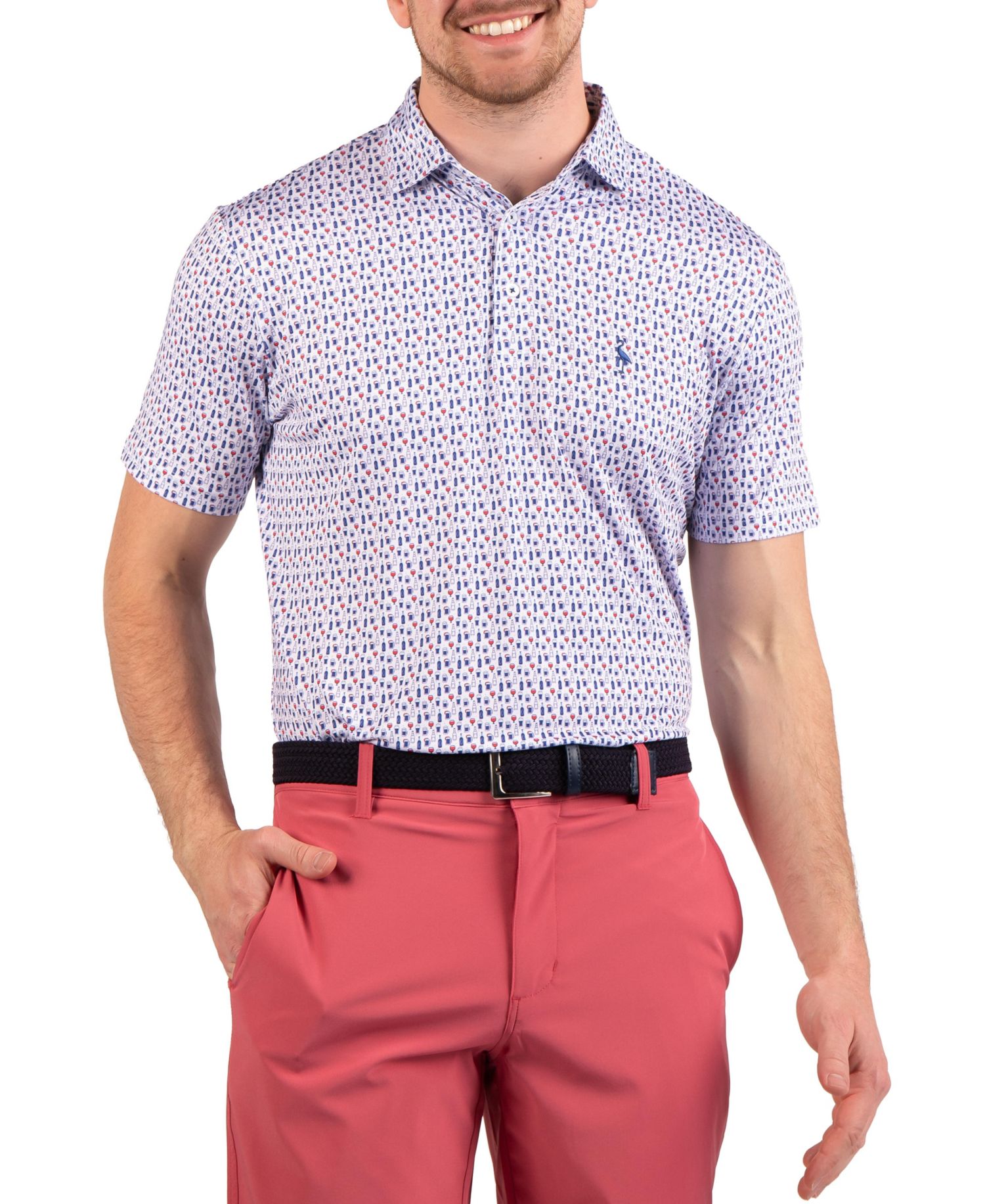 Men's Bottoms Up Printed Performance Polo