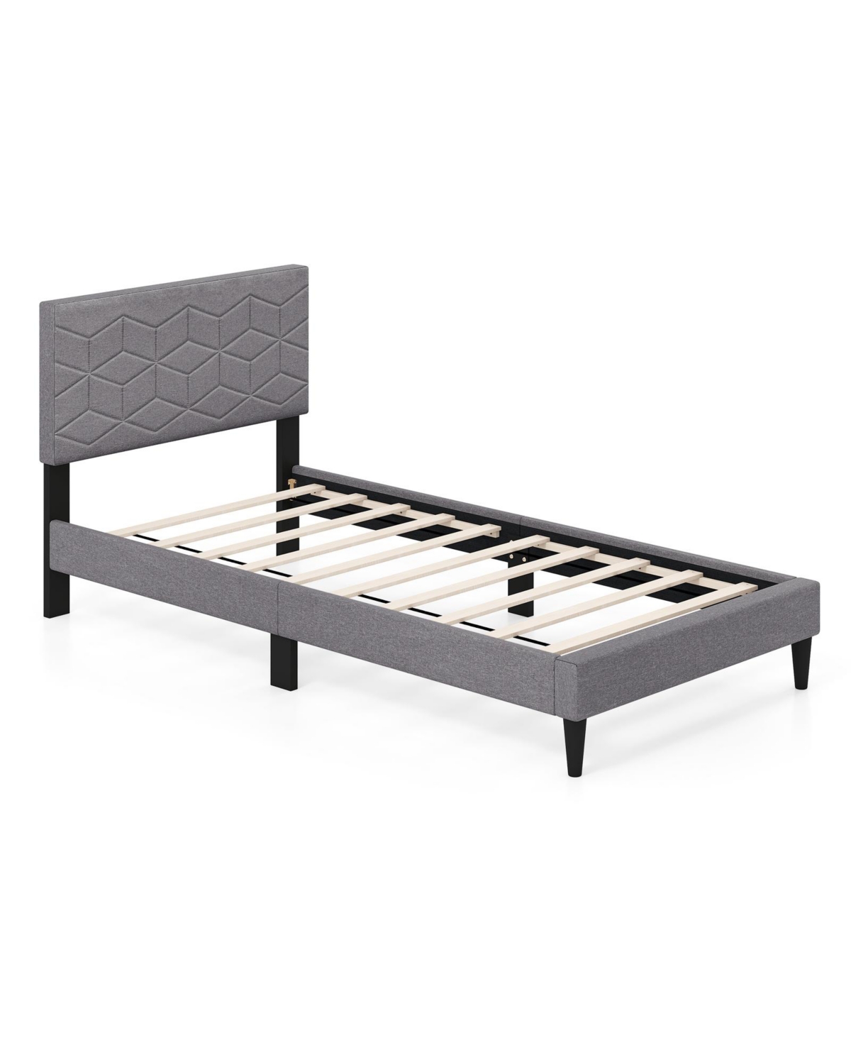Slickblue Linen Fabric Upholstered Platform Bed Frame